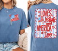 Love's Jesus & America Too Front & Back T-Shirt